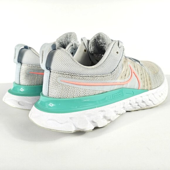 Nike React Infinity Run Flyknit 2 Women's 8 Shoes Blue Tint Lava Glow CT2423-400 - Picture 7 of 16